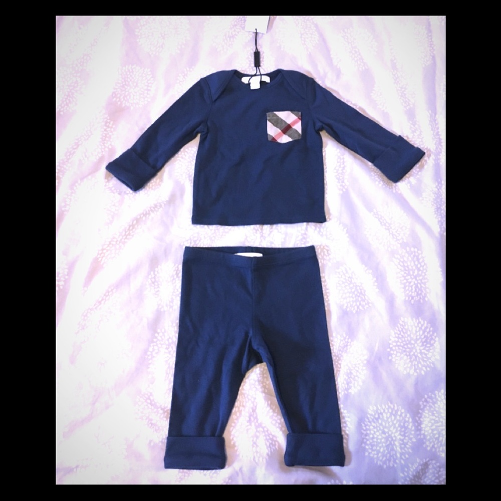 Burberry infant two piece outfit- size 6 months